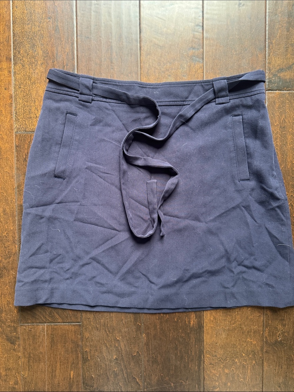 LOFT Navy Skirt. Side zip size 10